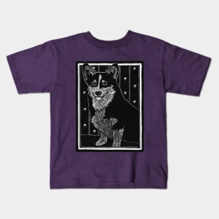 JJ Corgi sit stay Kids T-Shirt